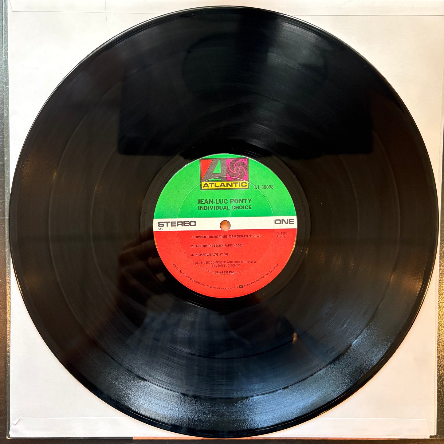 Jean-Luc Ponty, "Individual Choice" [VG+ Used]