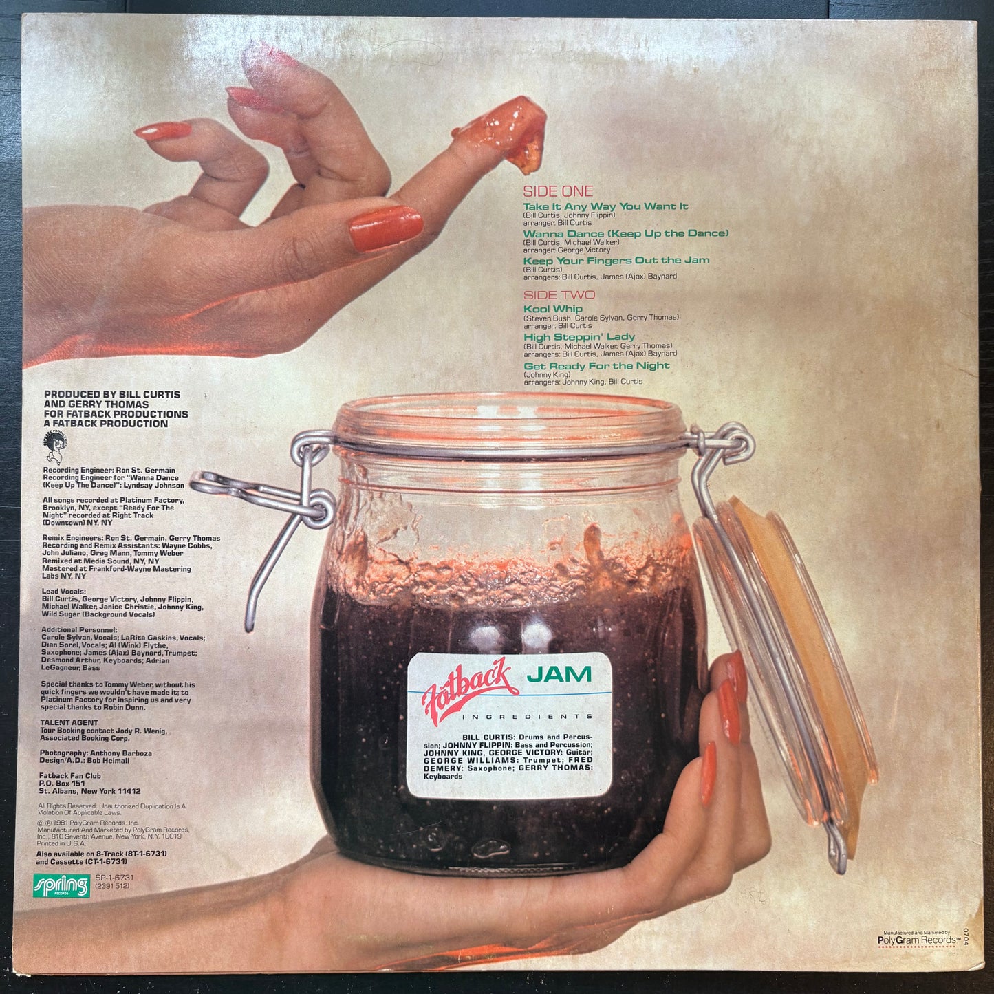 Fatback, "Tasty Jam" (LP) [VG Used]