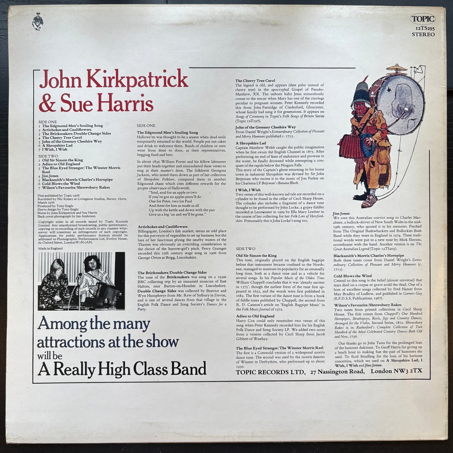 John Kirkpatrick & Sue Harris, "Among the Many Attractions at the Show Will Be a Really High Class Band" [VG+ Used]