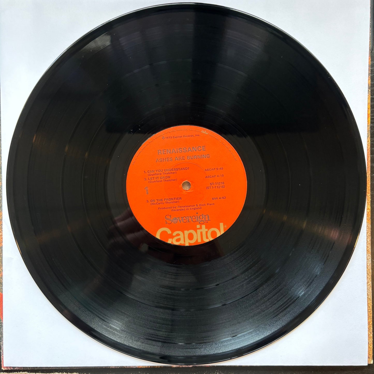 Renaissance, "Ashes Are Burning" [VG Used]