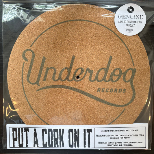 Underdog Records Script Cork Turntable Platter Mat