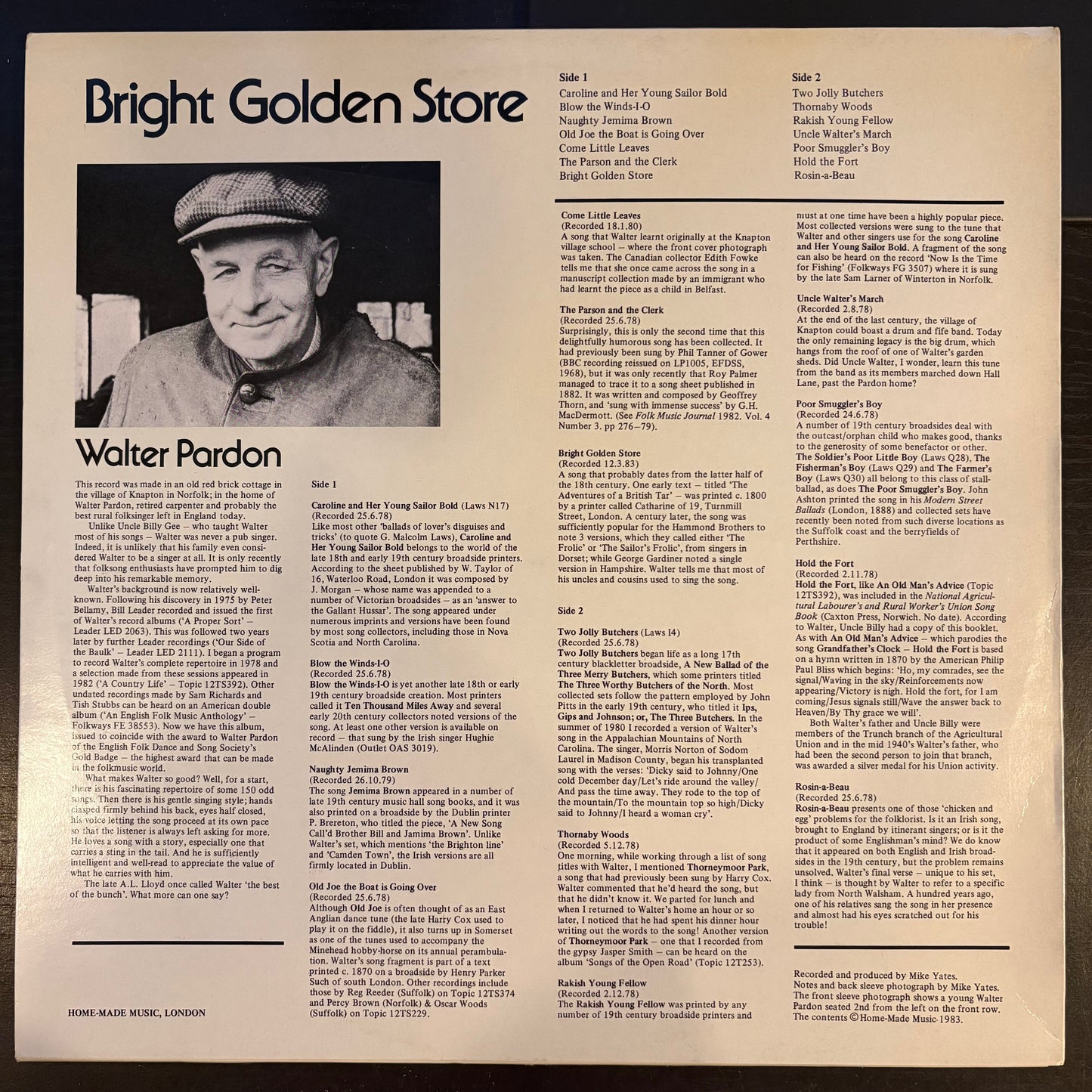 Walter Pardon, "Bright Golden Store" [EX Used]