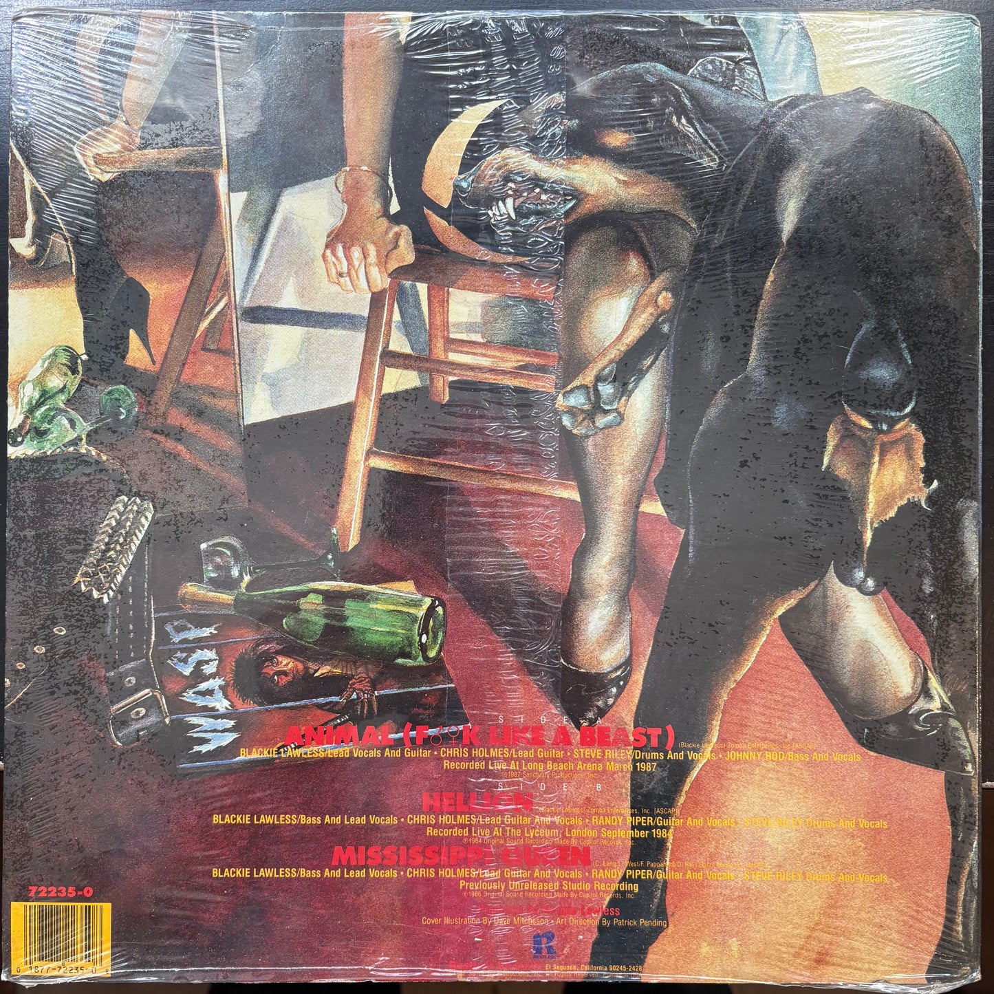 W.A.S.P., "Live...Animal" (12") [VG+ Used]