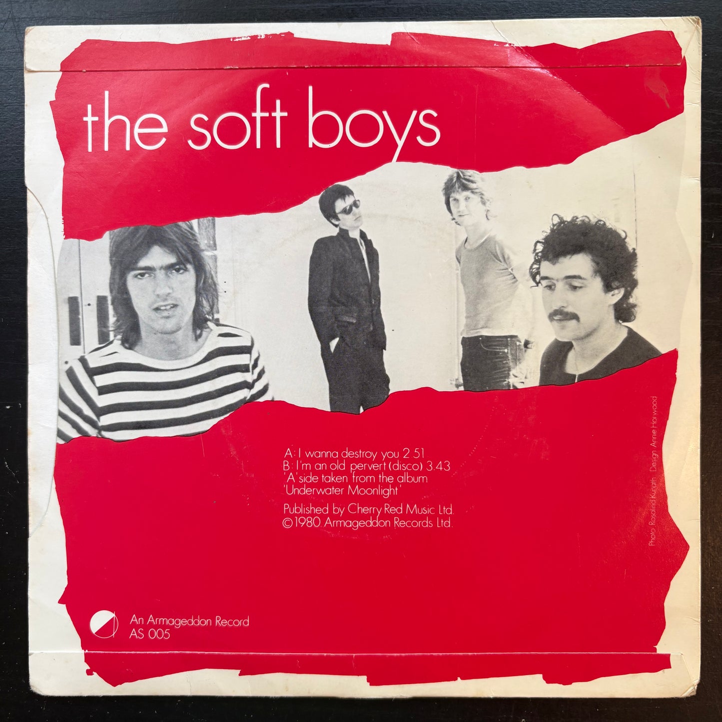 Soft Boys, "I Wanna Destroy You" (7") [VG Used]