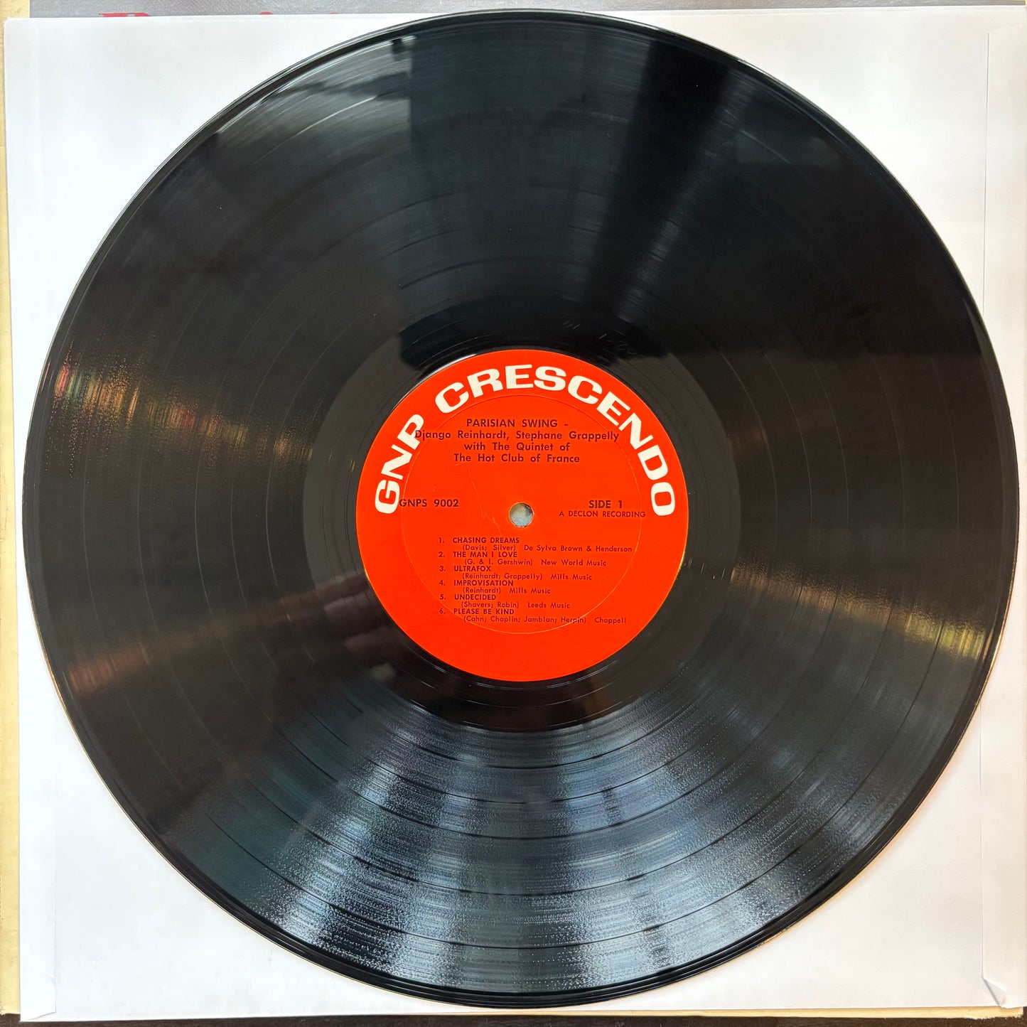 Django Reinhardt & Stephanie Grappelly (Grappelli), "Parisian Swing" (Mono) [VG- Used]