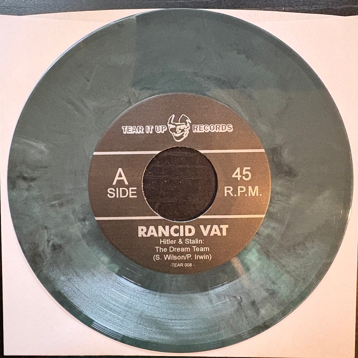 Rancid Vat, "Hitler & Stalin: The Dream Team" (7") (Dark Green Marbled) [VG Used]