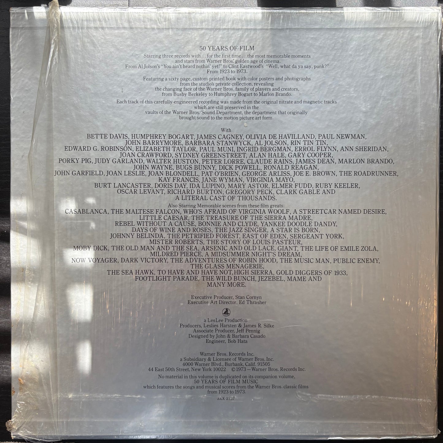 Various Artists, "50 Years of Film: Original Motion Picture Soundtrack Recordings of the Great Scenes and Stars from the Warner Bros. Classics 1923-1973" (3LP) [VG Used]