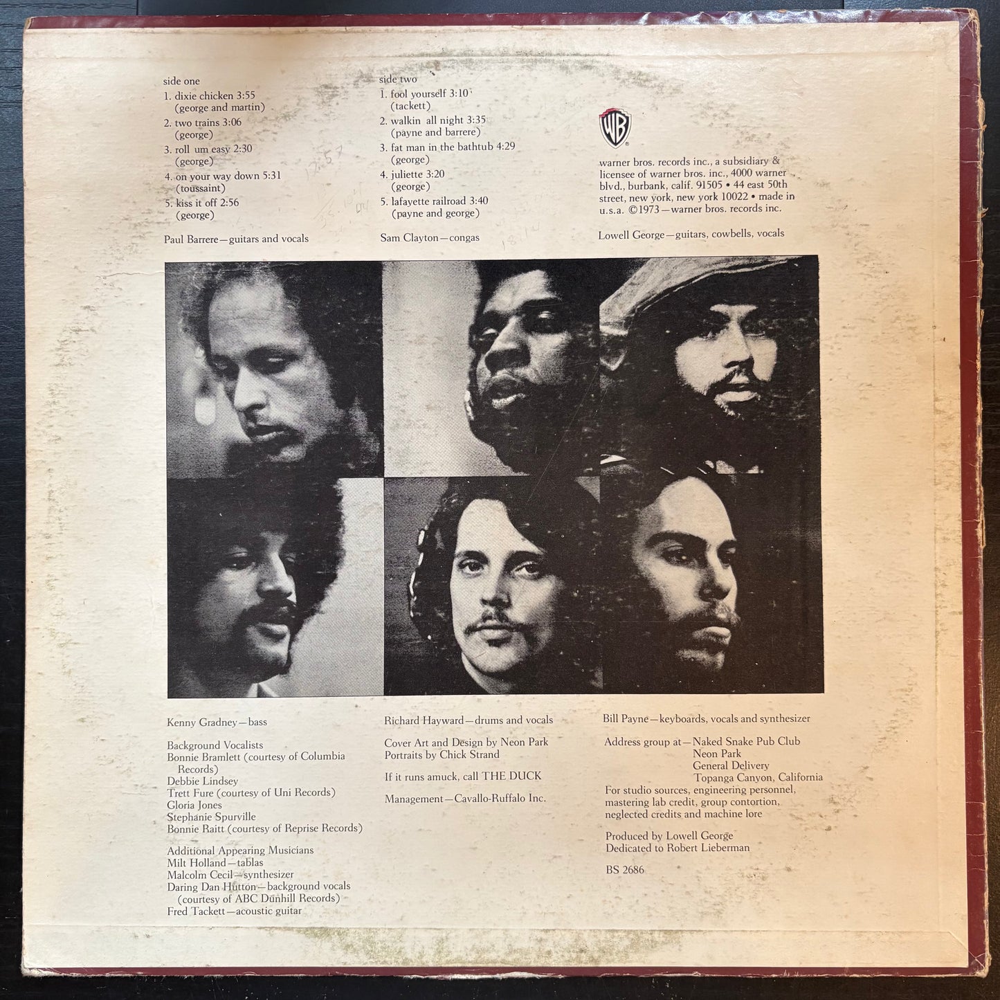 Little Feat, "Dixie Chicken" (LP) [VG- Used]