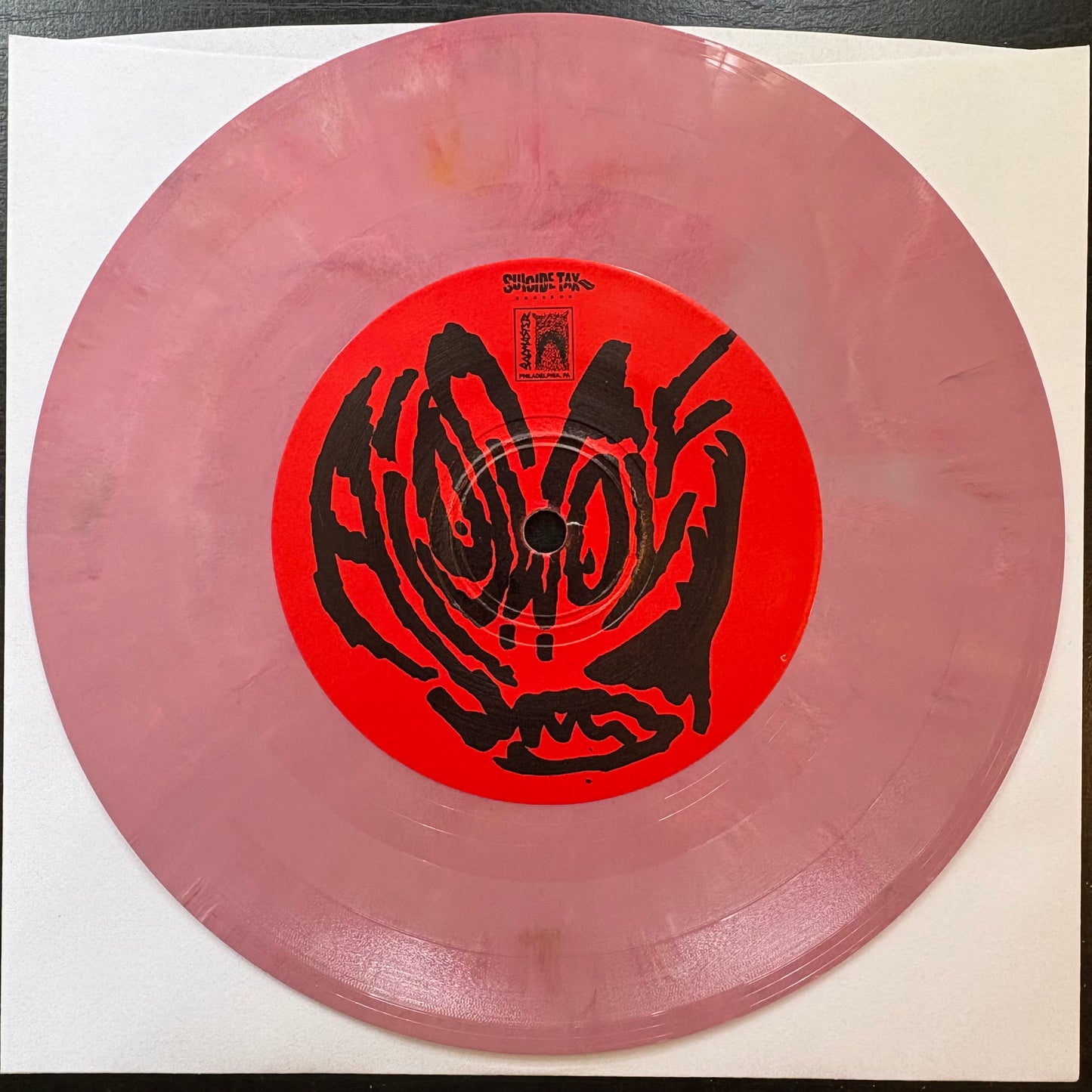 AIDS Wolf / Satanized, "Split" (7") (Pink Vinyl) [EX Used]