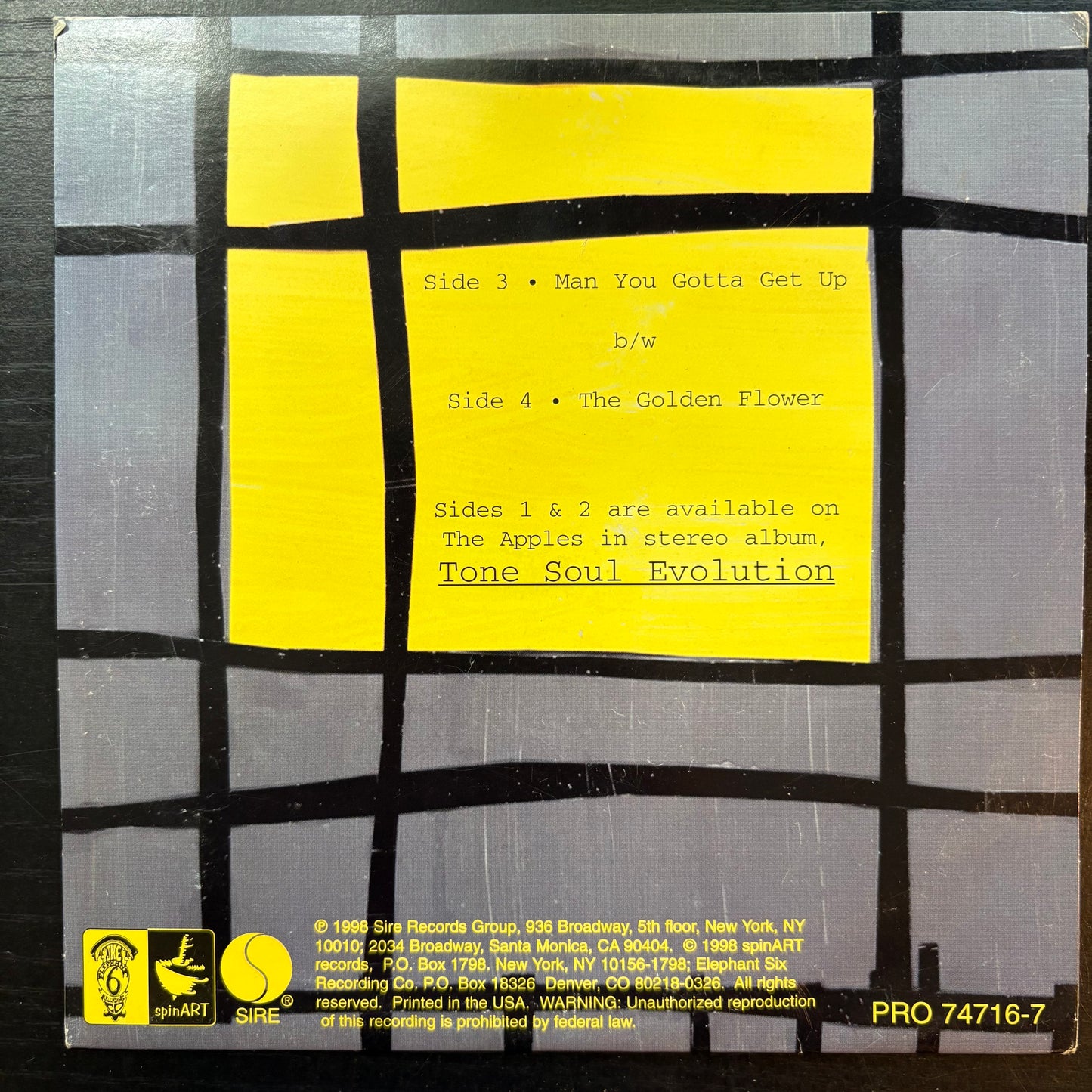Apples in Stereo, "Man You Gotta Get Up" (7") [VG+ used]