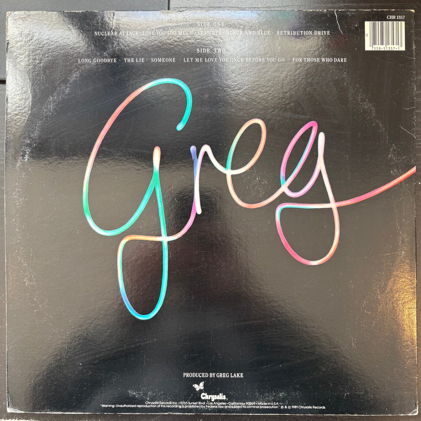 Greg Lake, "Greg Lake" [VG+ Used]