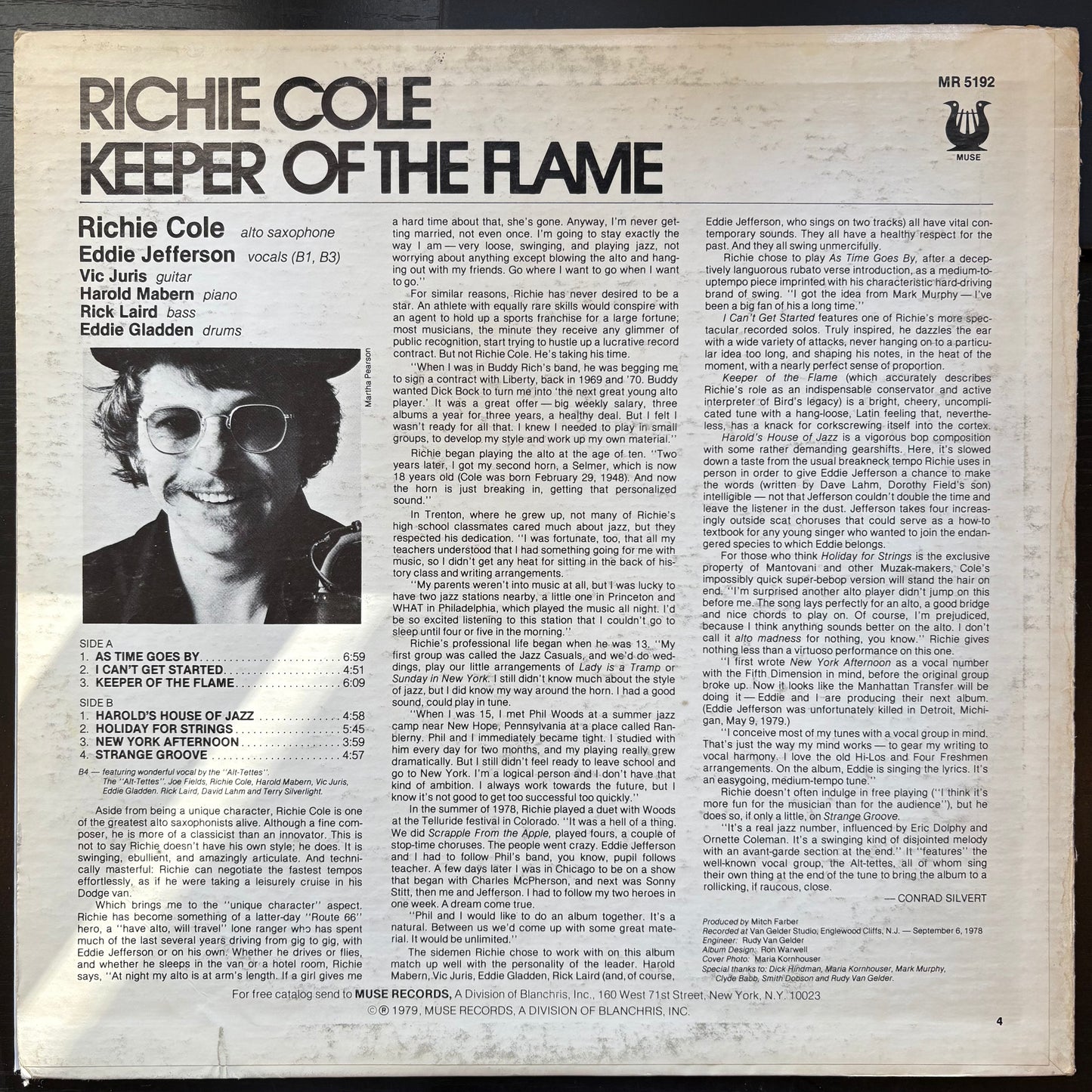 Richie Cole, "Keeper of the Flame" [VG Used]