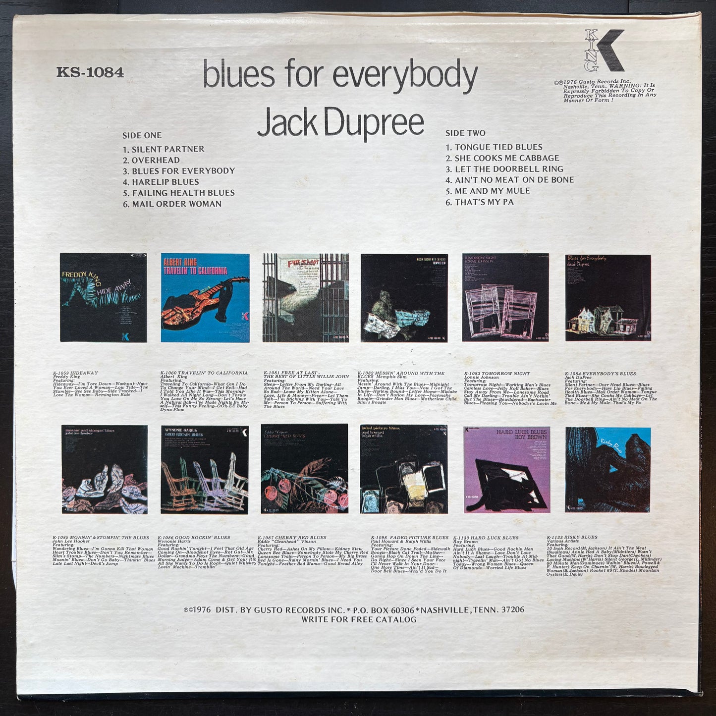 Jack Dupree, "Blues for Everybody" [VG Used]