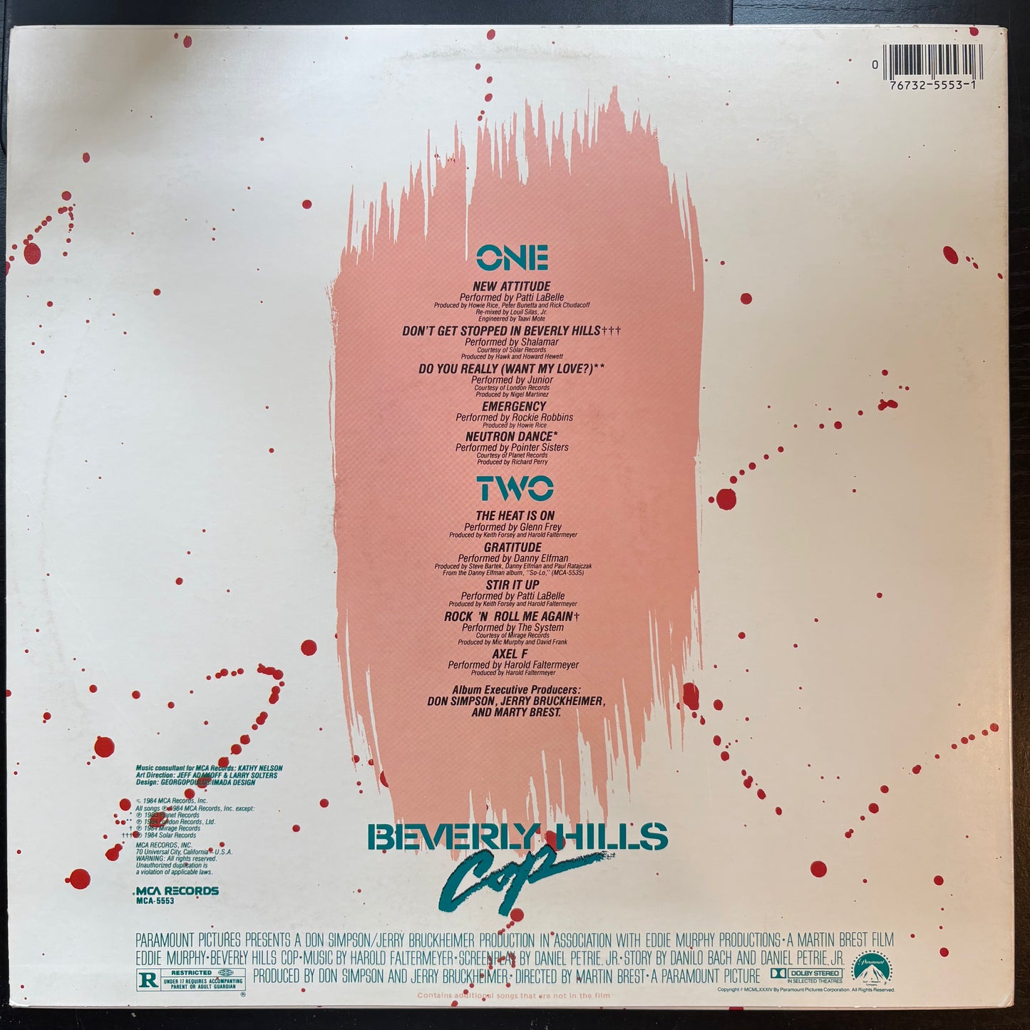 Various Artists, "Beverly Hills Cop Soundtrack" (LP) [VG+ Used]