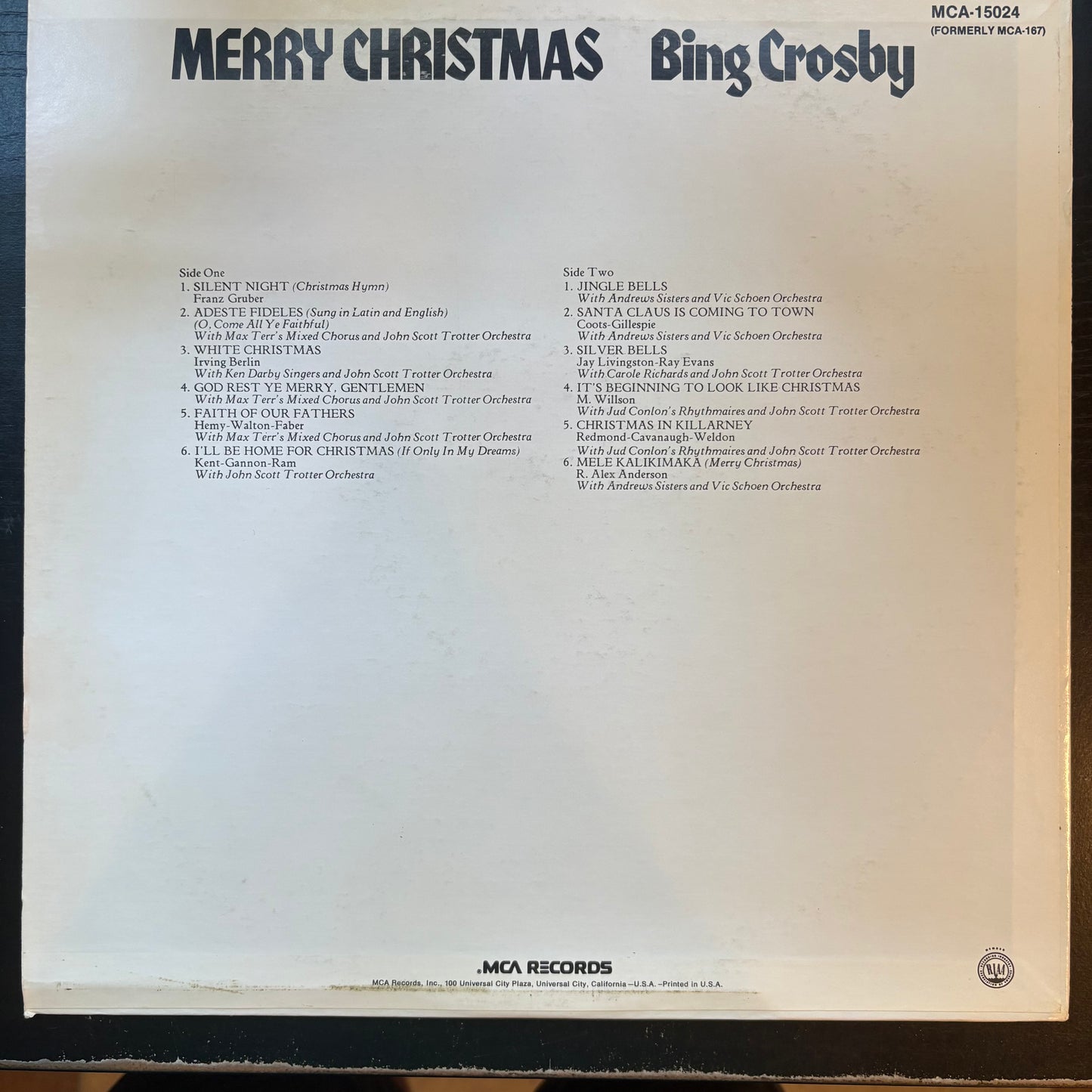 Bing Crosby, "Merry Christmas" (LP) [VG+ Used]