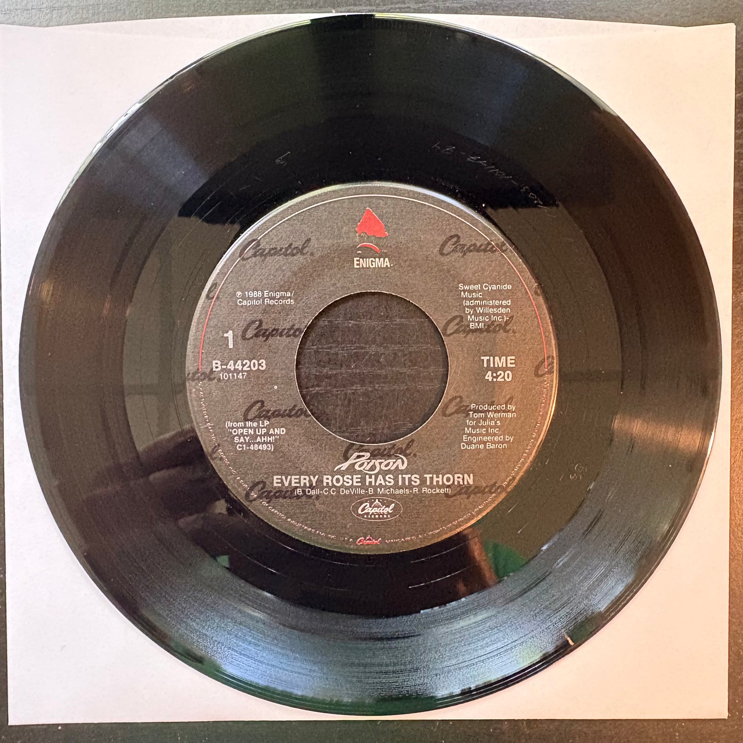 Poison, "Every Rose Has Its Thorn" (7") [VG Used]