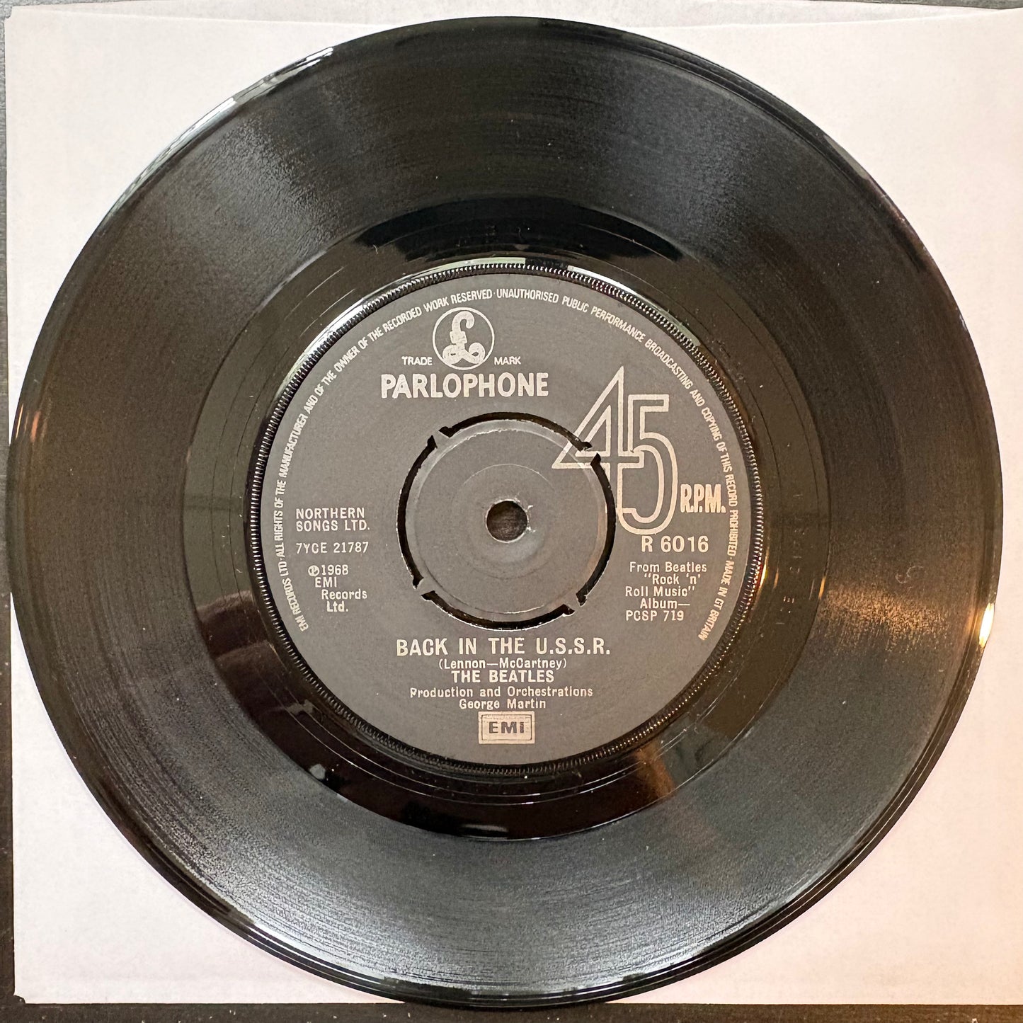 Beatles, "Back in the U.S.S.R." (7") [VG+ Used]