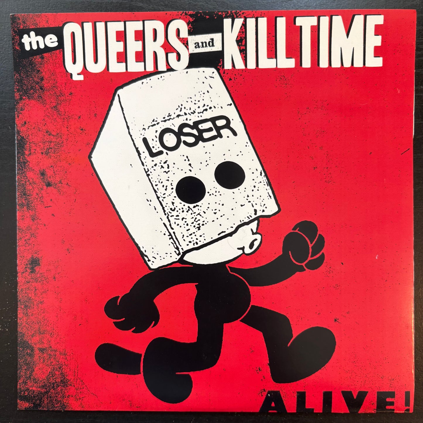 Queers / Killtime, "Split" (7") (Mustard Yellow Marbled) [VG+ Used]