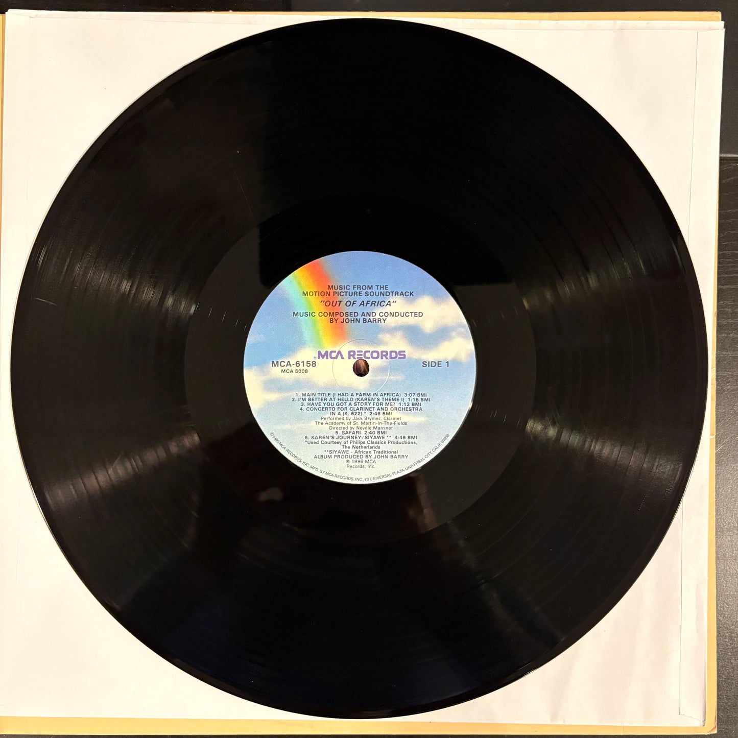 John Barry, "Out of Africa Soundtrack" [VG Used]