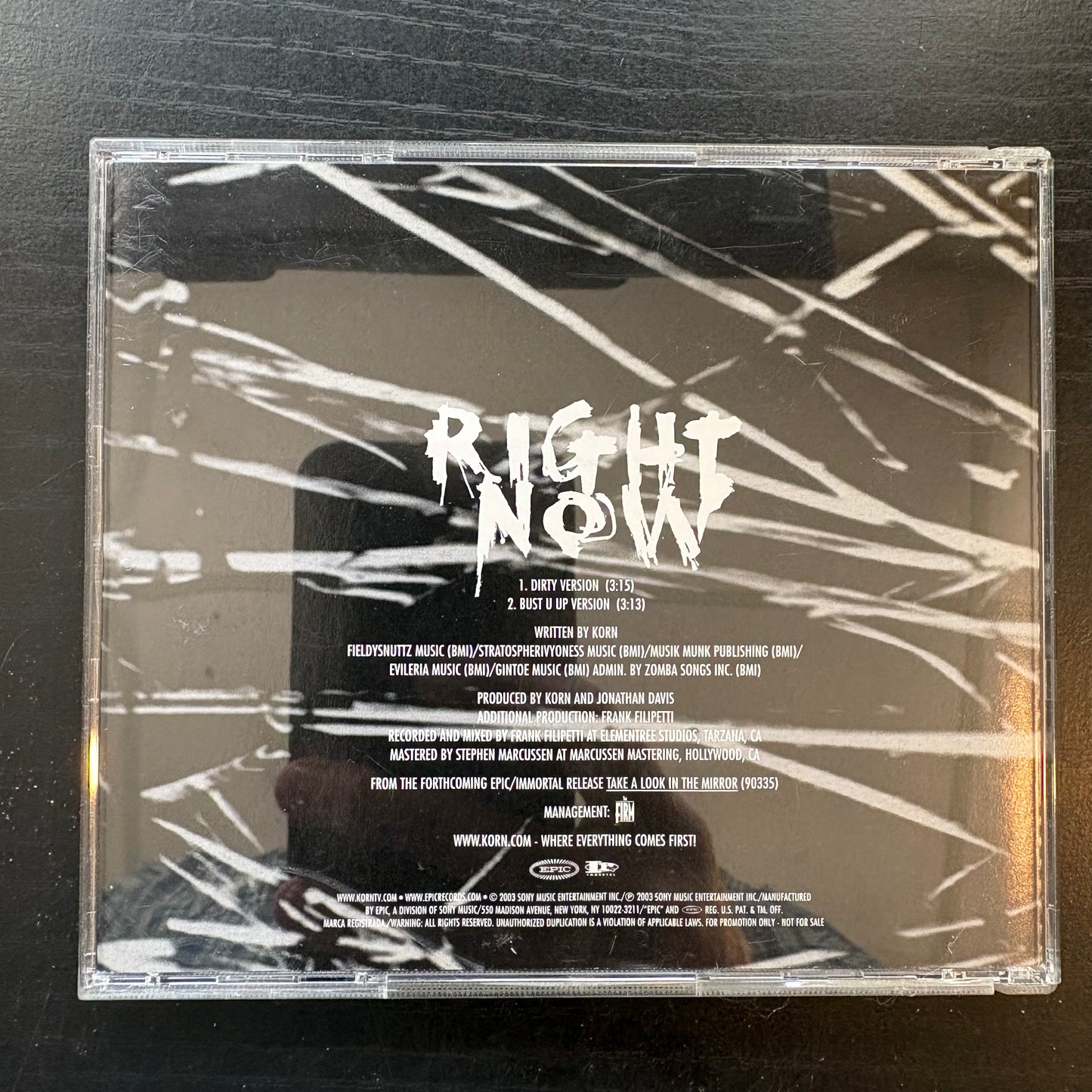 Korn, "Right Now" [Used CD Single]