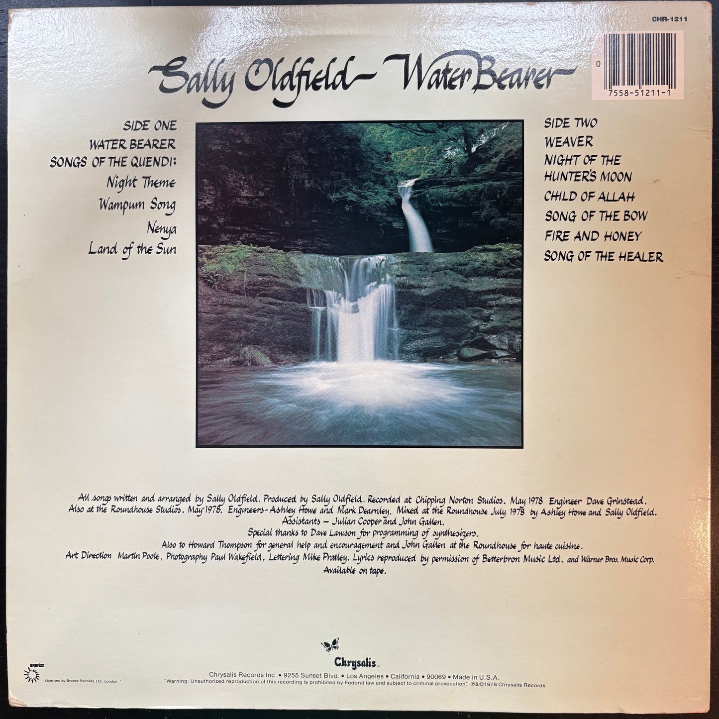 Sally Oldfield, "Water Bearer" [VG Used]