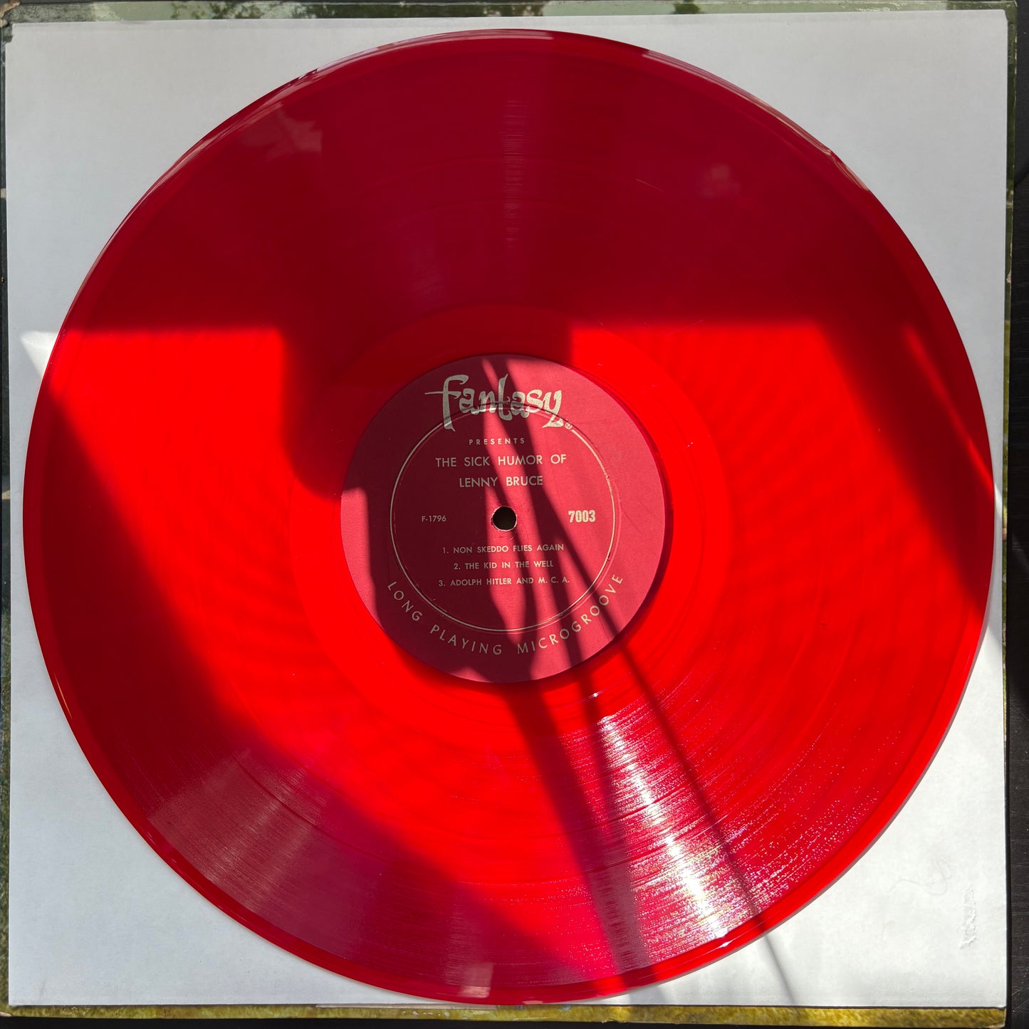 Lenny Bruce, "The Sick Humor of Lenny Bruce" (Red Vinyl) [VG- Used]