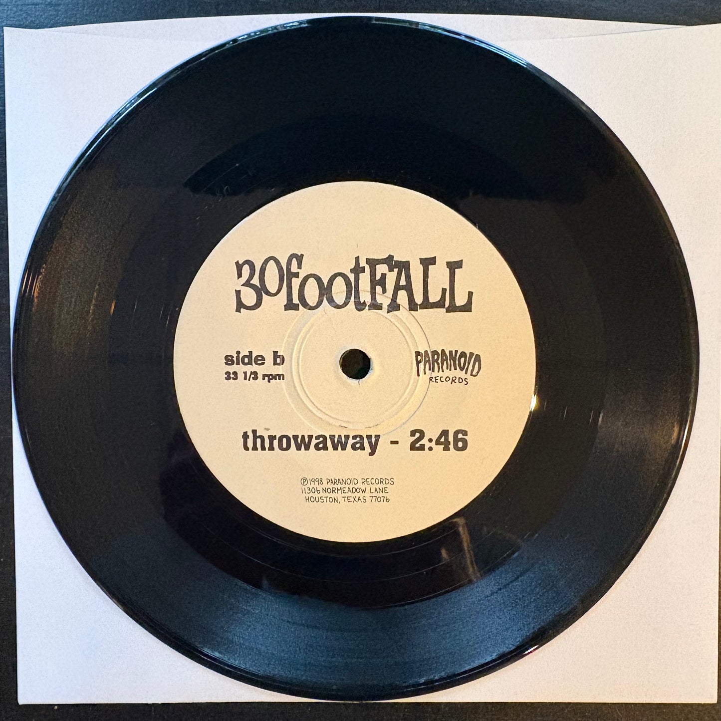 30footFALL, "Cartoons" (7") [VG Used]