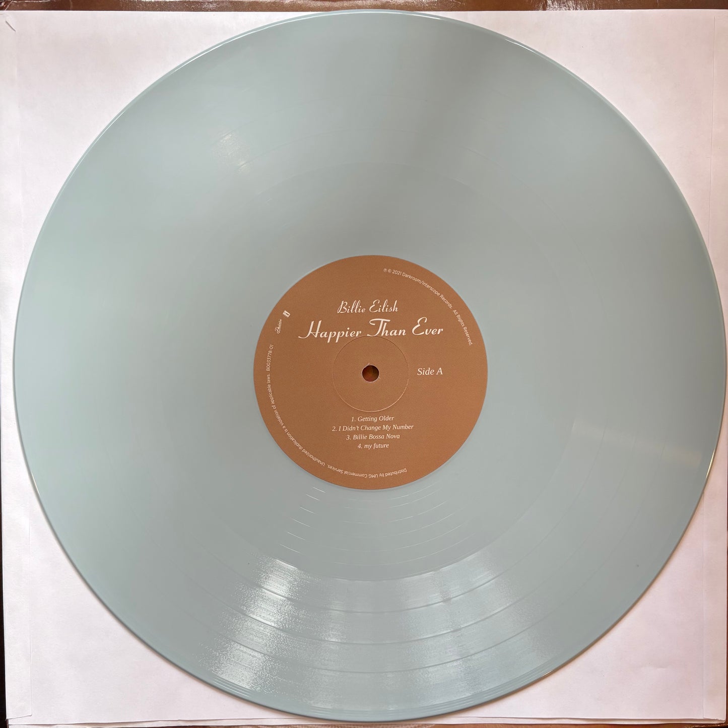 Billie Eilish, "Happier Than Ever" (Pale Blue Vinyl) [VG Used]