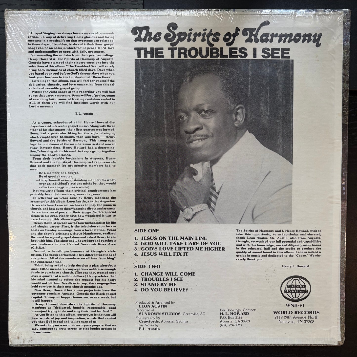 Spirits of Harmony, "The Troubles I See" (Sealed) [Used]