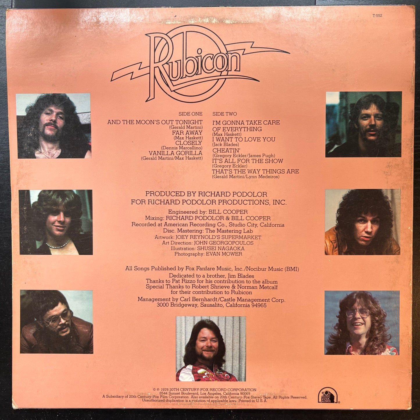 Rubicon, "Rubicon" [VG Used LP]