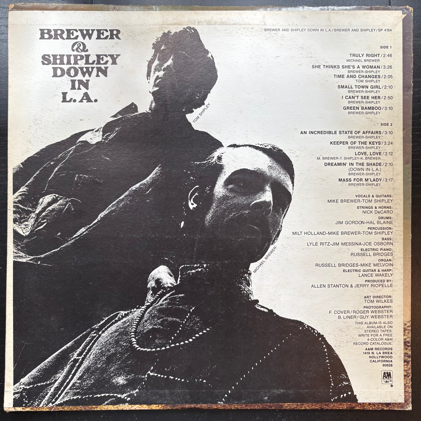 Brewer & Shipley, "Brewer & Shipley Down in L.A." [VG Used]