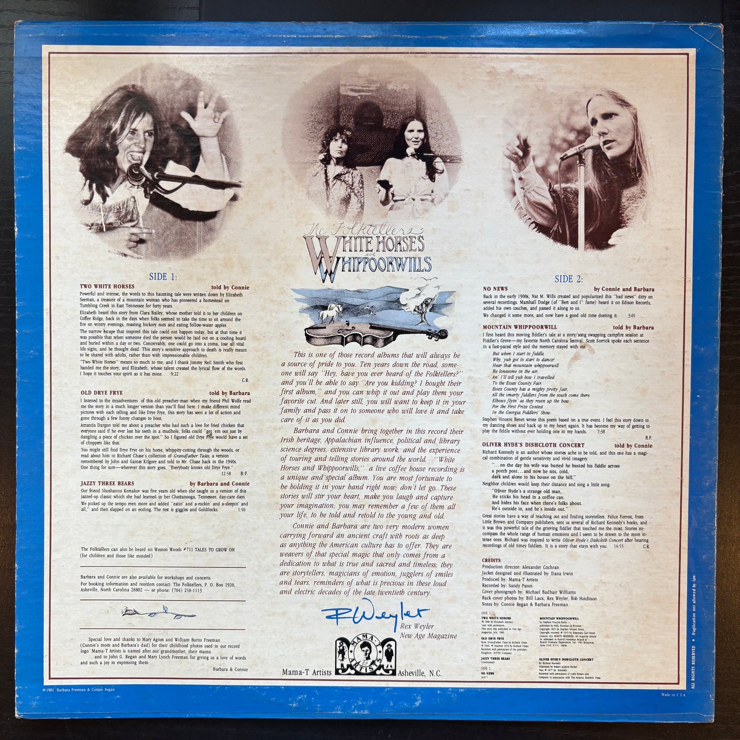 Folktellers, "White Horses and Whippoorwills" [VG Used]