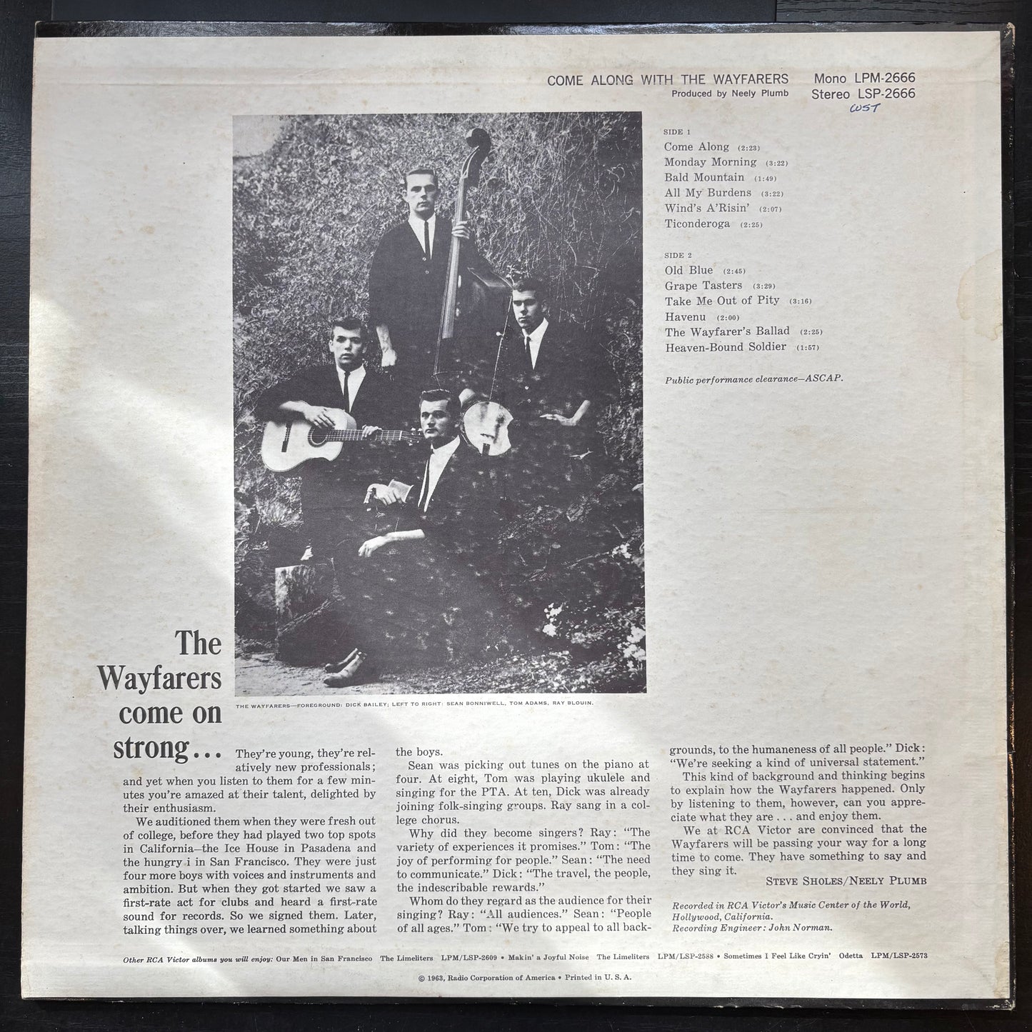 Wayfarers, "Come Along With The Wayfarers" (Mono) [VG Used]