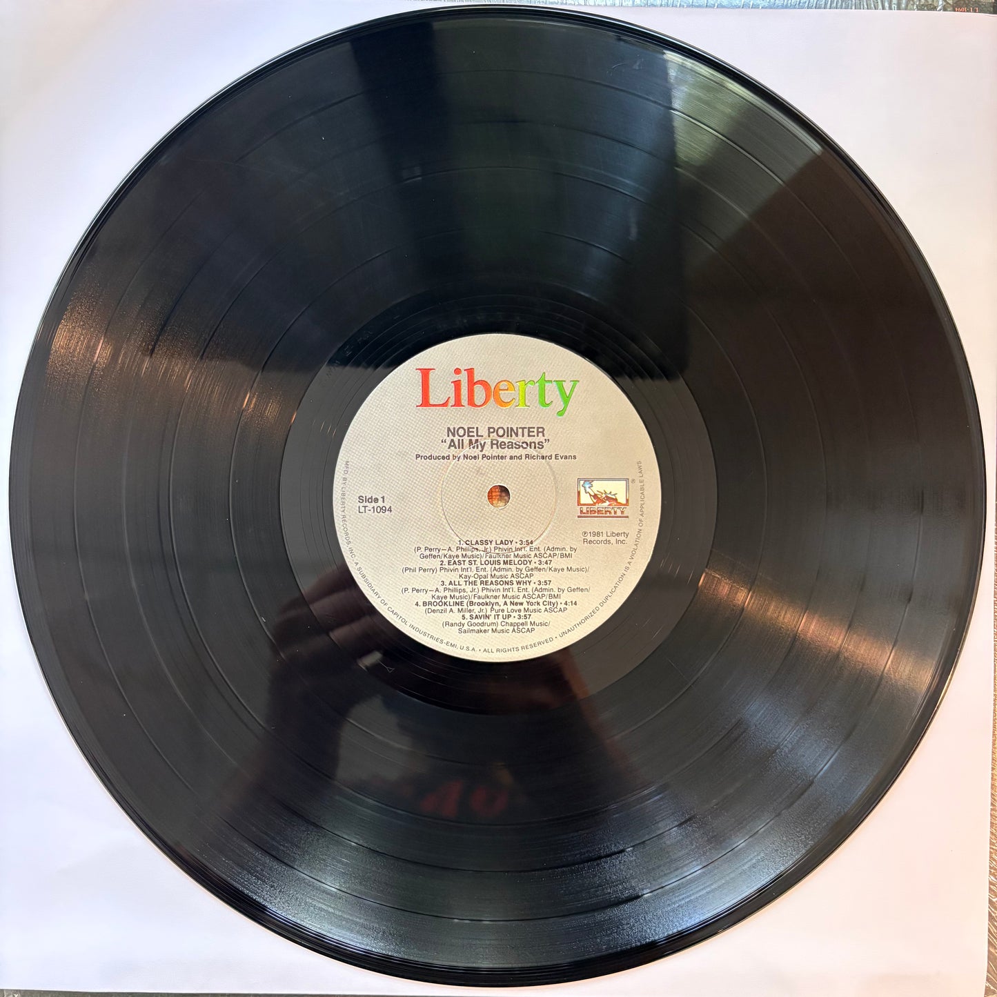 Noel Pointer, "All My Reasons" (LP) [VG Used]