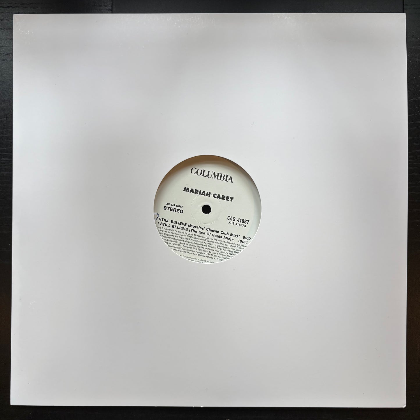 Mariah Carey, "I Still Believe" (Promo 12") [VG Used]