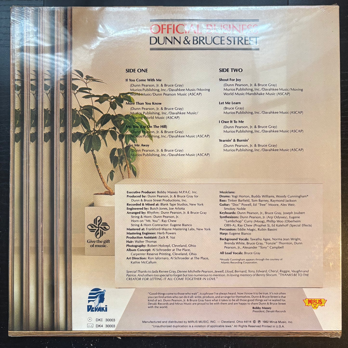 Dunn & Bruce Street, "Official Business" (LP) [Sealed]