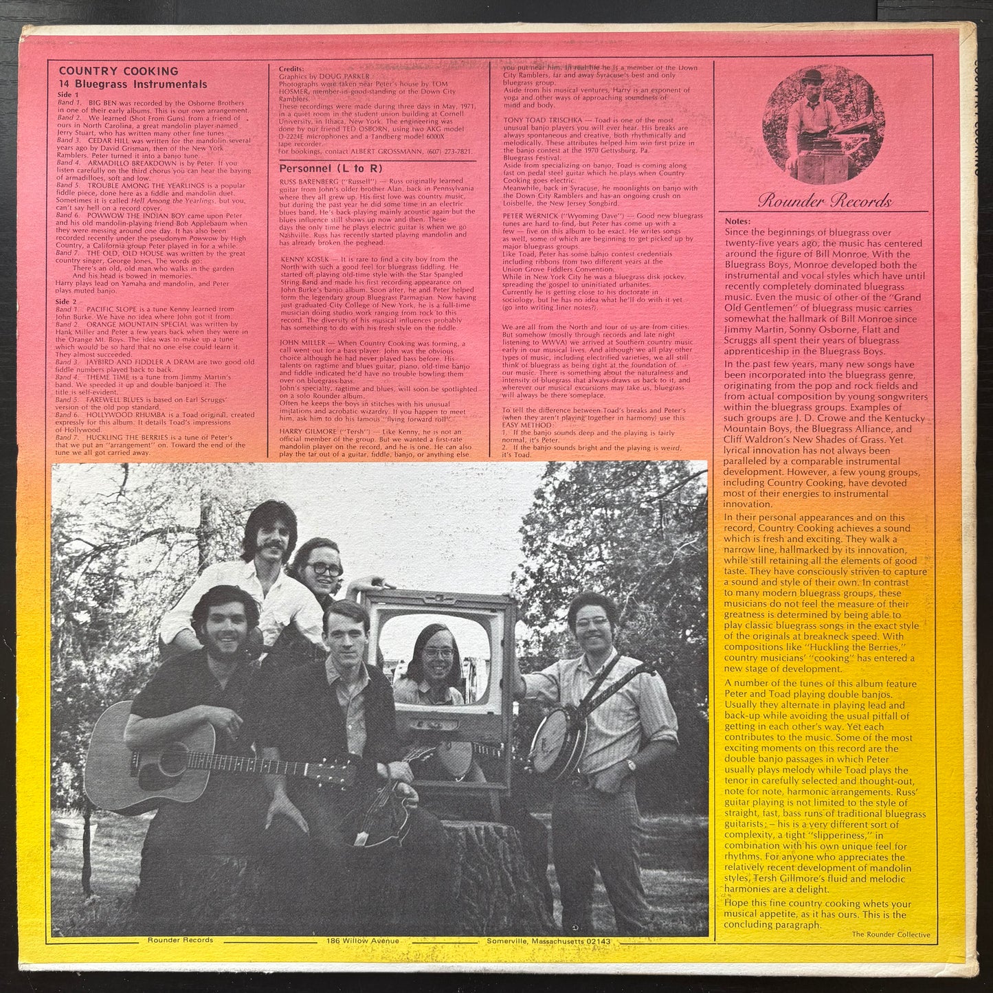 Country Cooking, "14 Bluegrass Instrumentals" [VG Used]