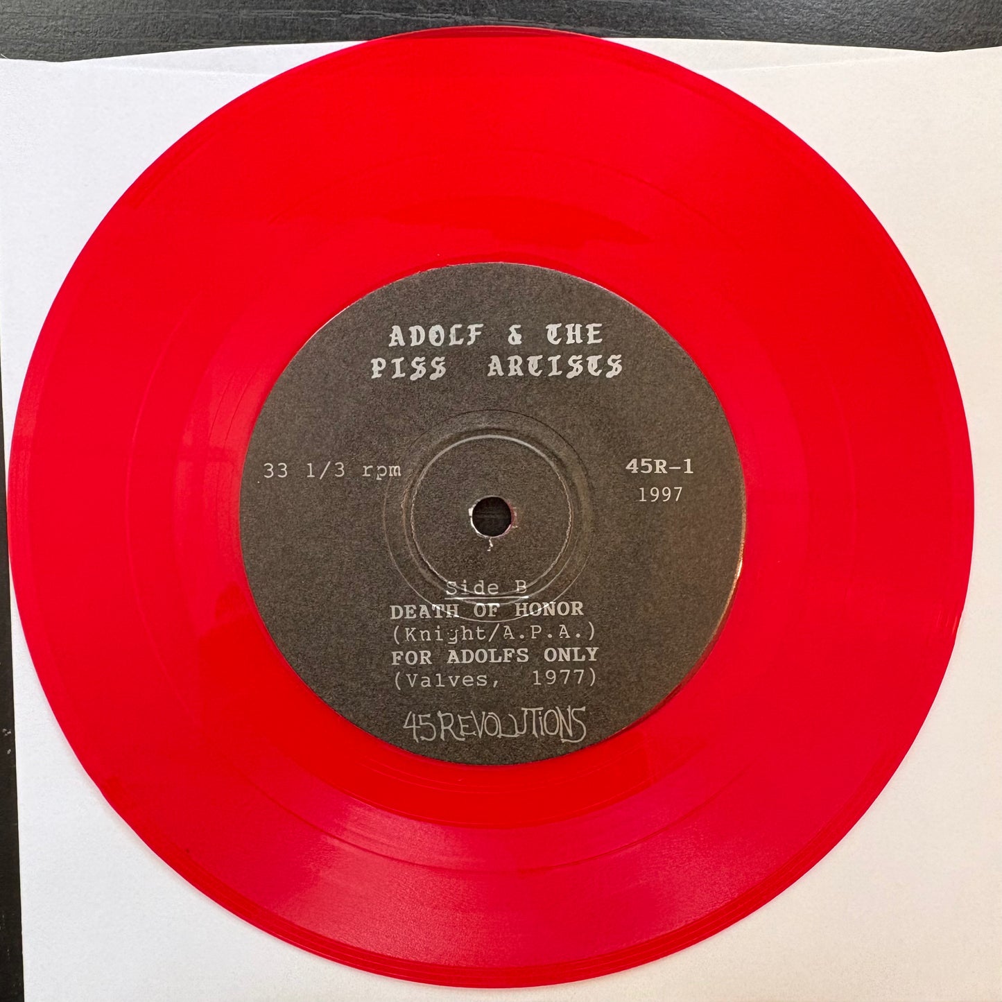 Adolf & The Piss Artists, "Heroes?" (7" EP) (Red Vinyl) [VG Used]