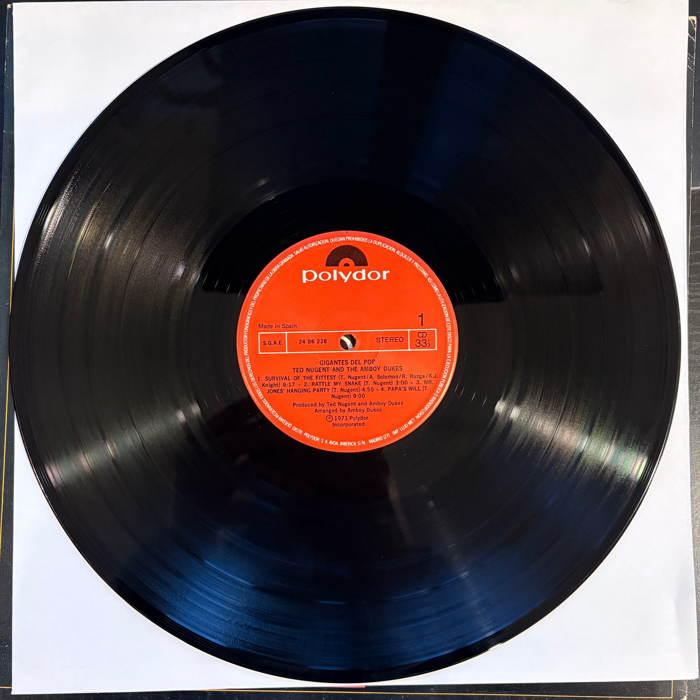 Ted Nugent & The Amboy Dukes, "Gigantes Del Pop Vol. 20" [VG Used]