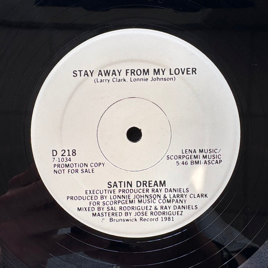 Satin Dream, "Stay Away From My Lover" (Promo 12") [VG Used]