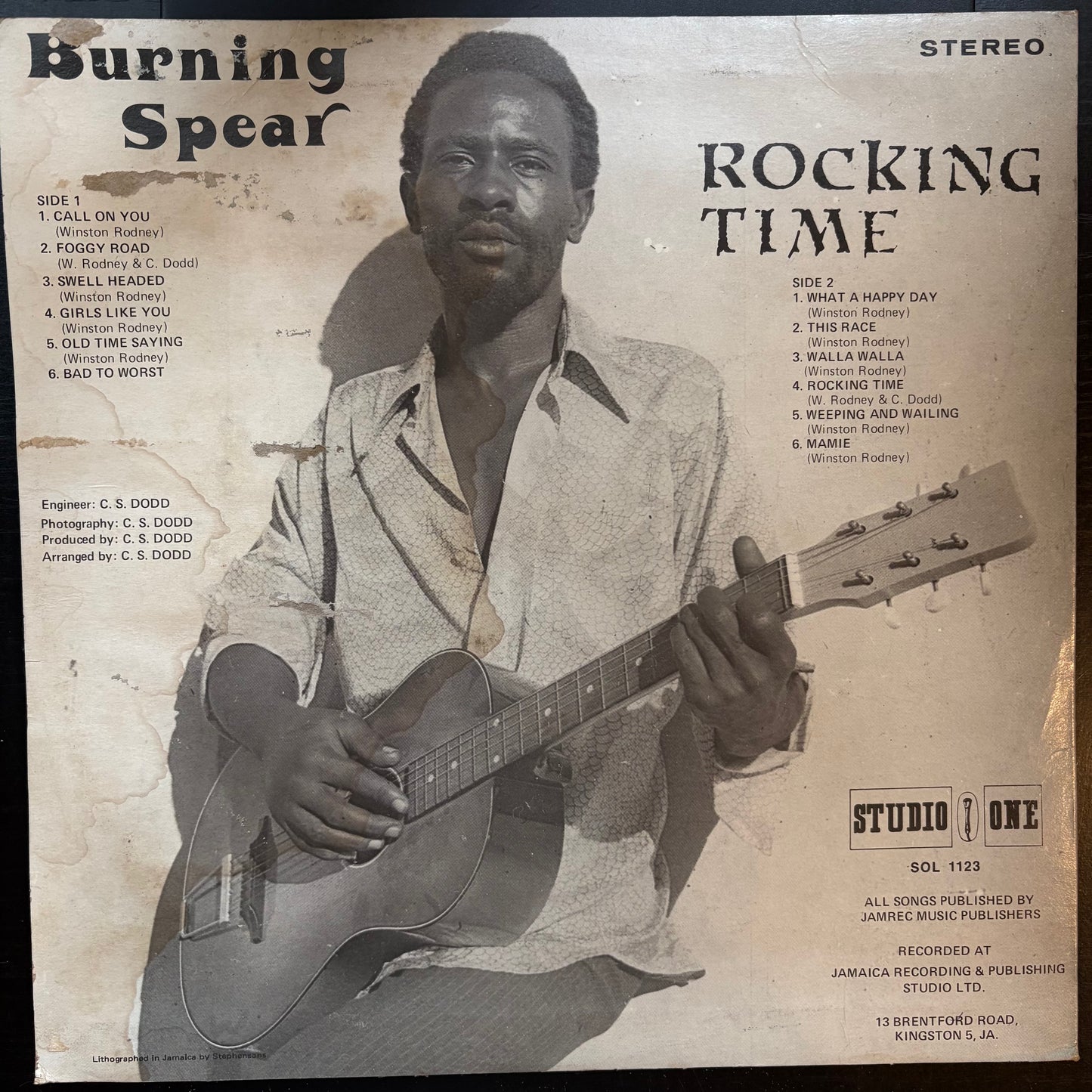 Burning Spear, "Rocking Time" (LP) [VG Used]