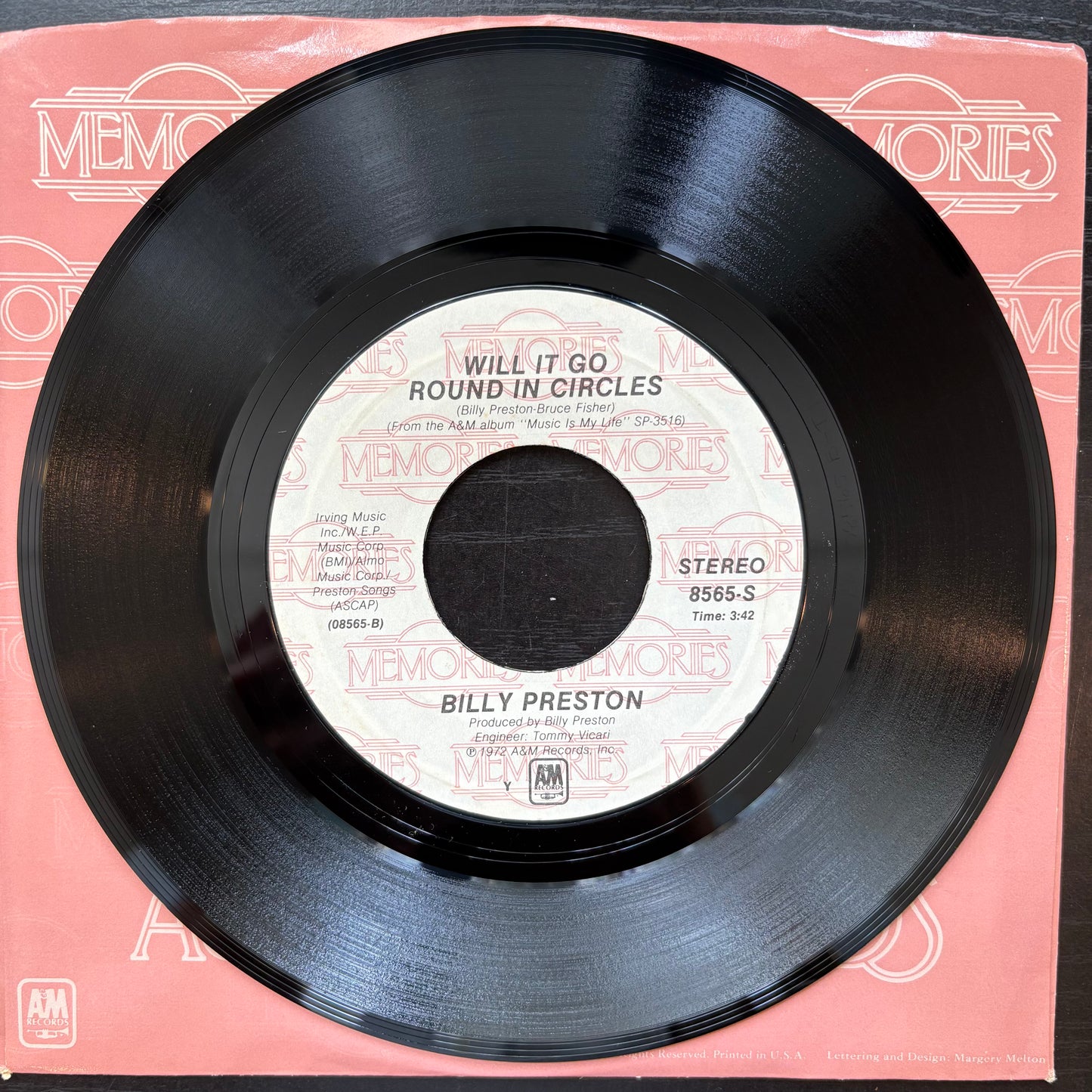 Billy Preston, "Space Race" (7") [VG+ Used]