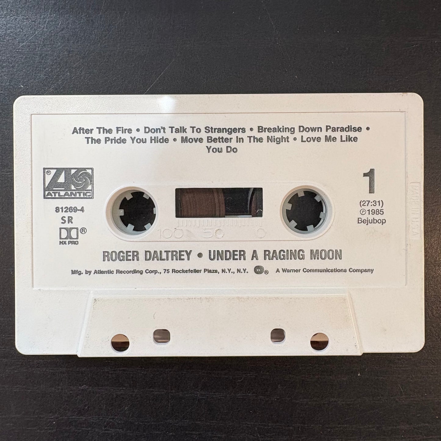 Roger Daltrey, "Under a Raging Moon" [Cassette]