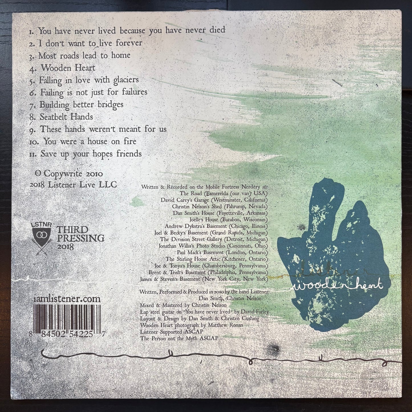 Listener, "Wooden Heart" (Green Vinyl) [VG Used]