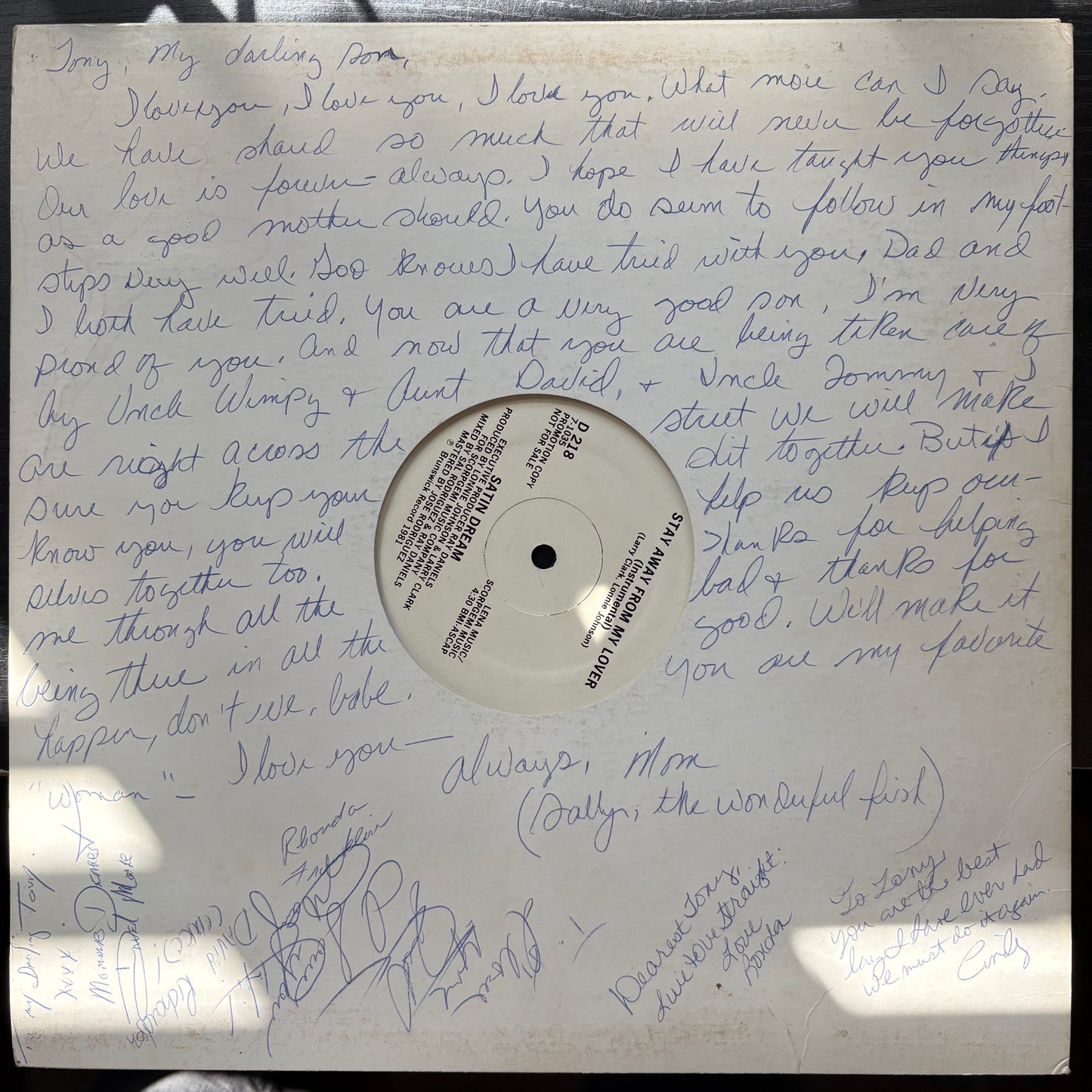 Satin Dream, "Stay Away From My Lover" (Promo 12") [VG Used]