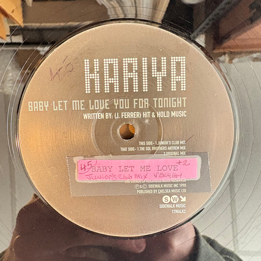 Kariya, "Let Me Love You For Tonight" (12") [VG Used]