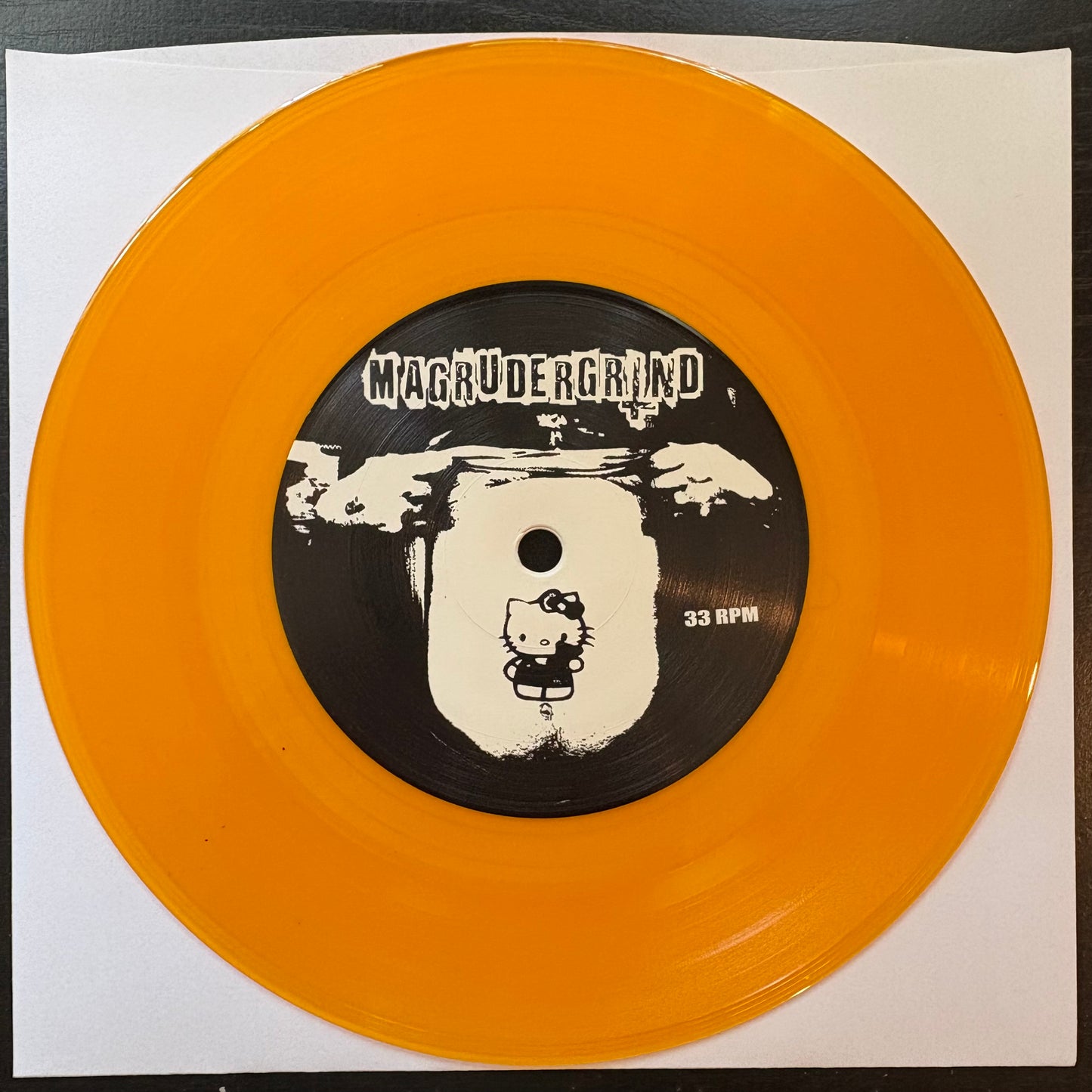 Sanitys Dawn / Magrudergrind, "Humanity in Decline" (7") (Orange Vinyl) [EX Used]