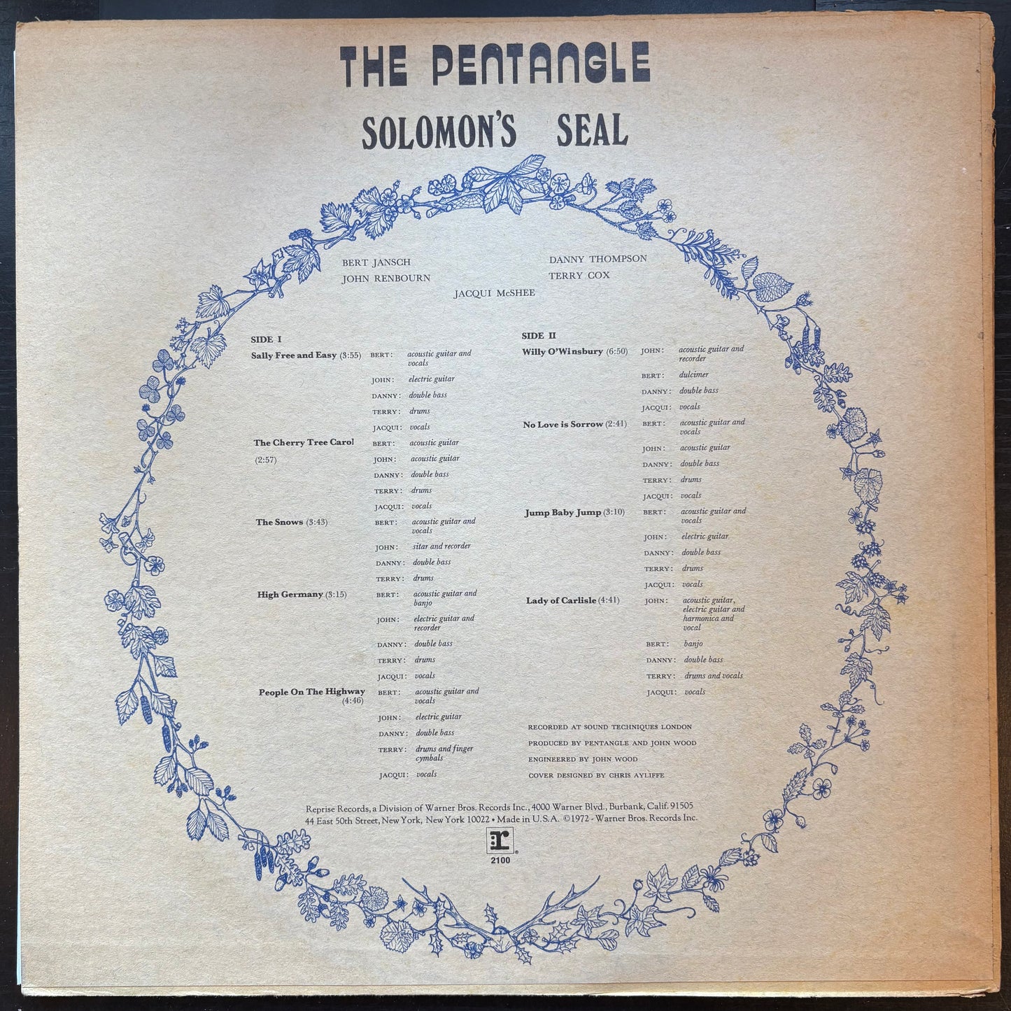 Pentangle, "Solomon's Seal" [VG Used]