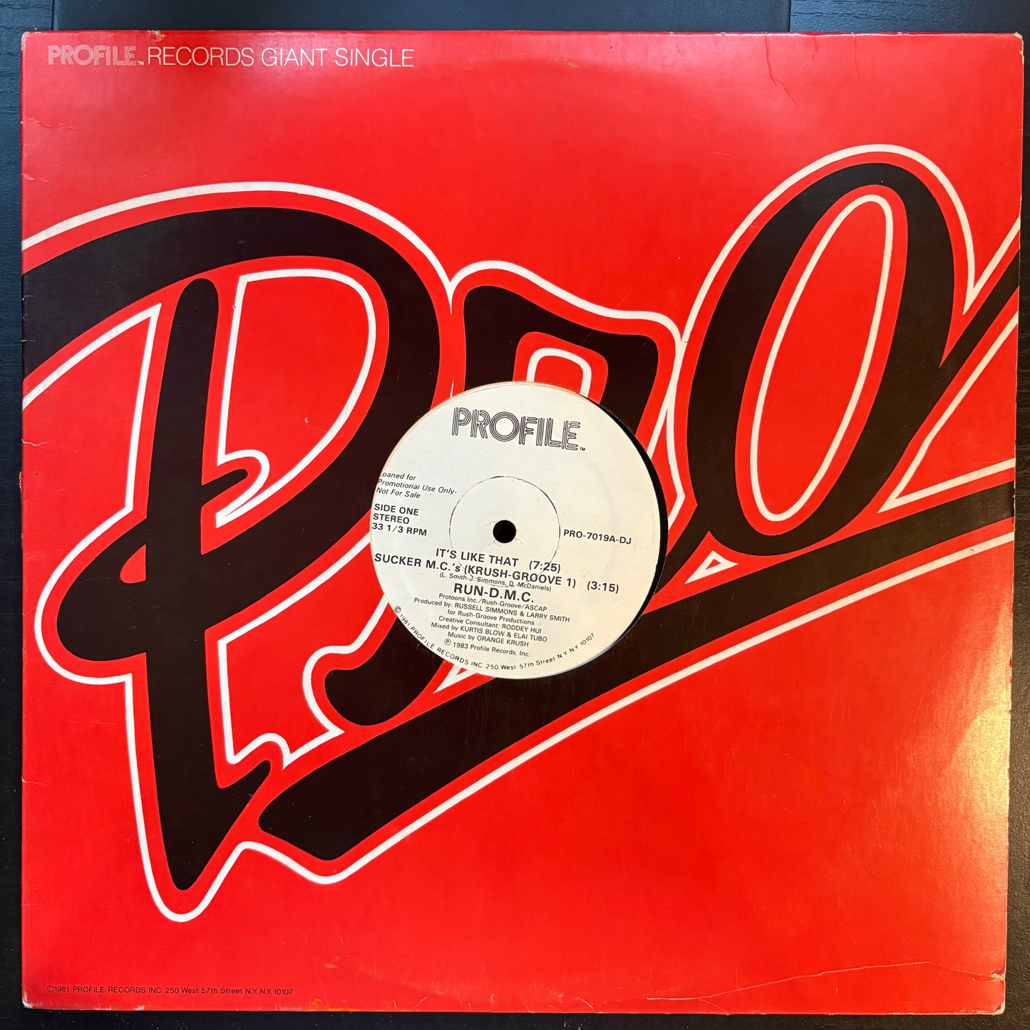 Run-D.M.C., "It's Like That" (12") (Promo) [VG- Used]