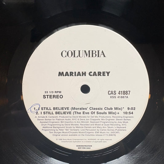 Mariah Carey, "I Still Believe" (Promo 12") [VG Used]